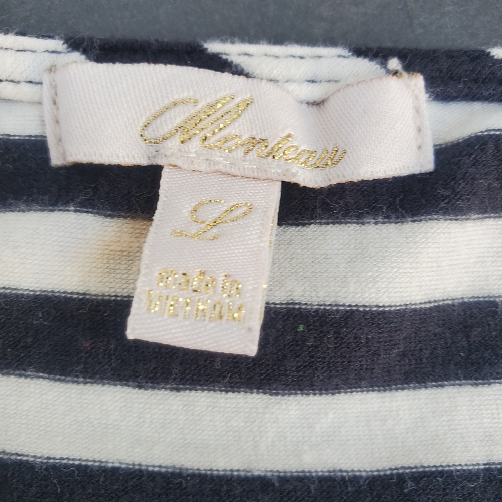 Monteau Striped Tank Women's Size Large - Picture 2 of 4